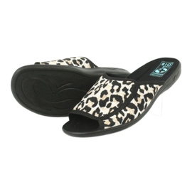 Adanex 13795 panther tofflor för kvinnor beige svart 3