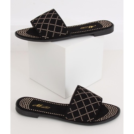 Svarta kvinnors svarta tofflor Q-85 Svart 2