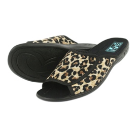 Adanex 13794 leopard tofflor för kvinnor beige brun svart 3