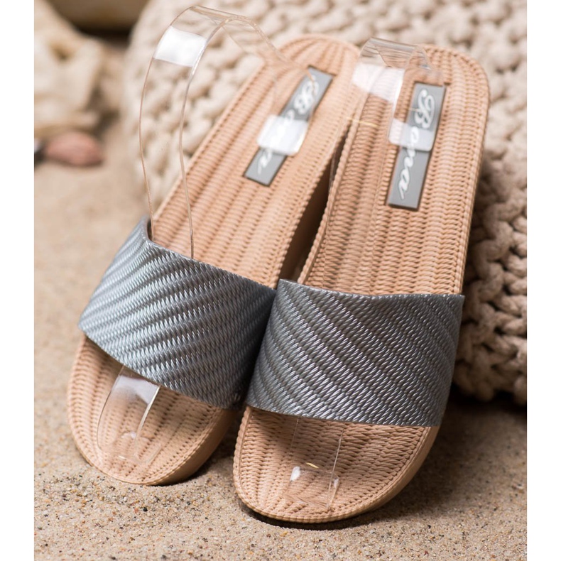 Bona Snygga kil tofflor grå 1