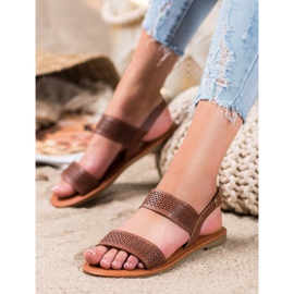 Mannika Openwork sandaler brun 1