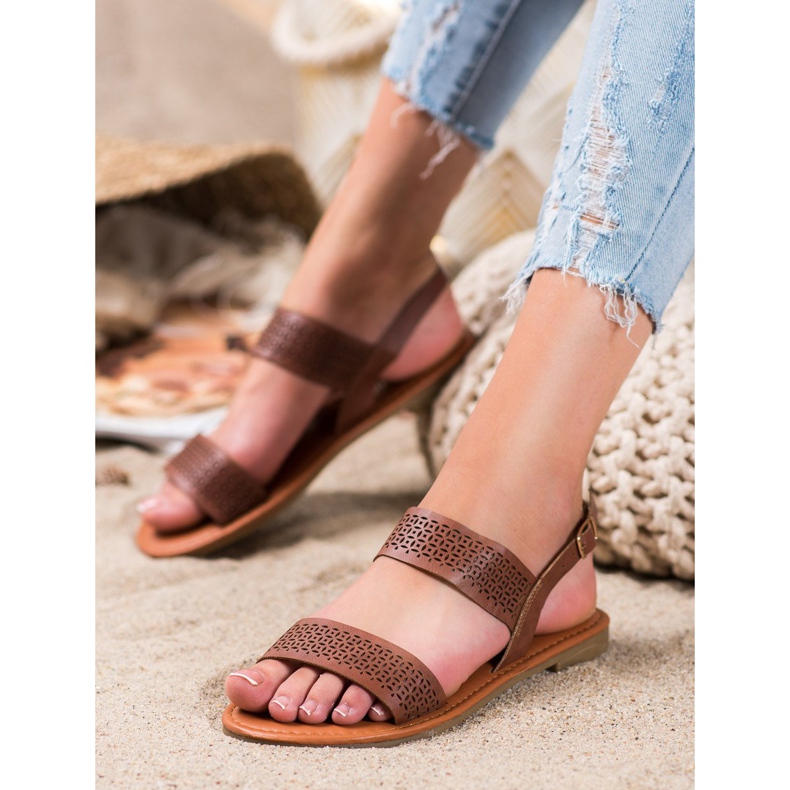 Mannika Openwork sandaler brun 1