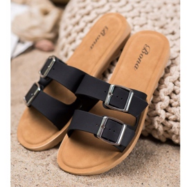 Bona Klassiska tofflor med spänne svart 2