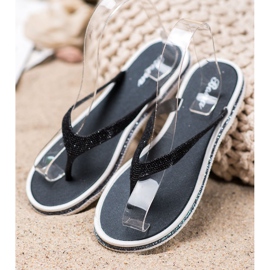 Bona Flip Flops Med Glitter svart 2