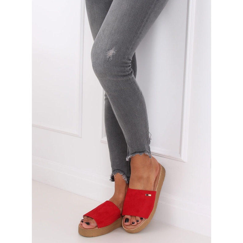 Röd Kvinnors röda tofflor G-576 Röd 2