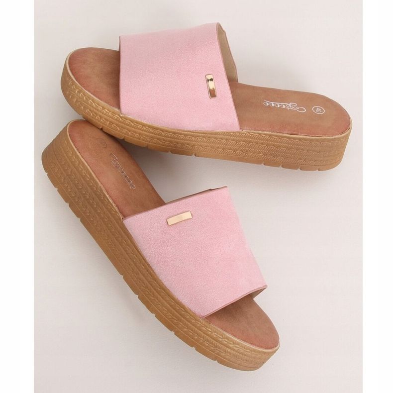 Rosa kvinnors rosa tofflor G-576 Rosa 1