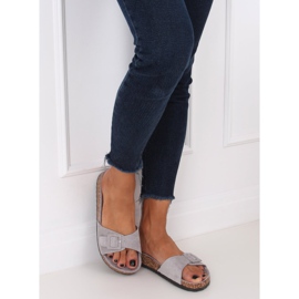 Grå G-5026 Tofflor i grå kork 2