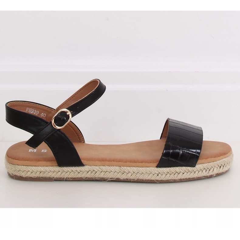 Svarta sandaler espadrilles WH939 Svart 2