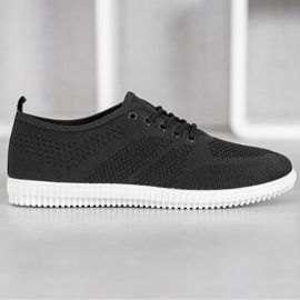 SHELOVET Knutna Openwork -sneakers svart 1