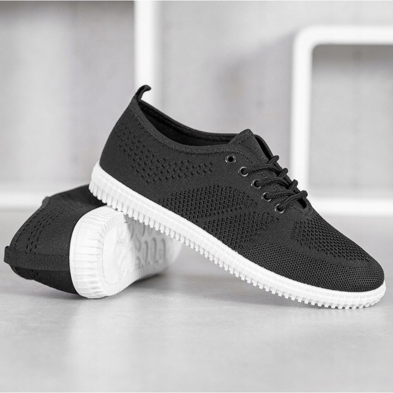 SHELOVET Knutna Openwork -sneakers svart 2