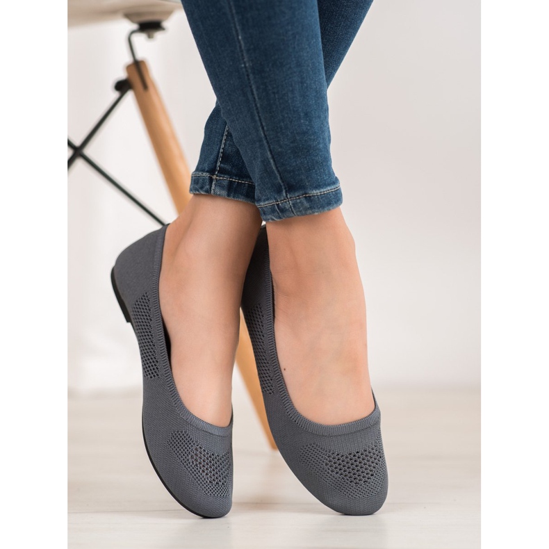 BAOLIKANG Grå Openwork Ballerinas 1