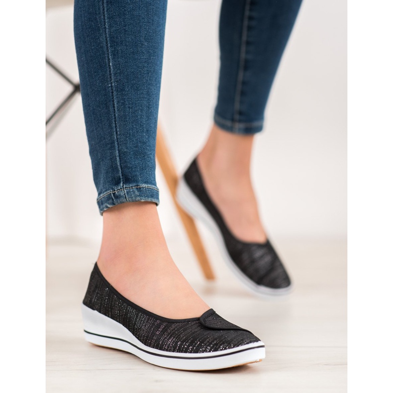 Comer Ballerinor med glitter svart 2