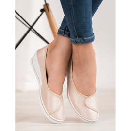 Comer Ballerinor med glitter brun gul 1