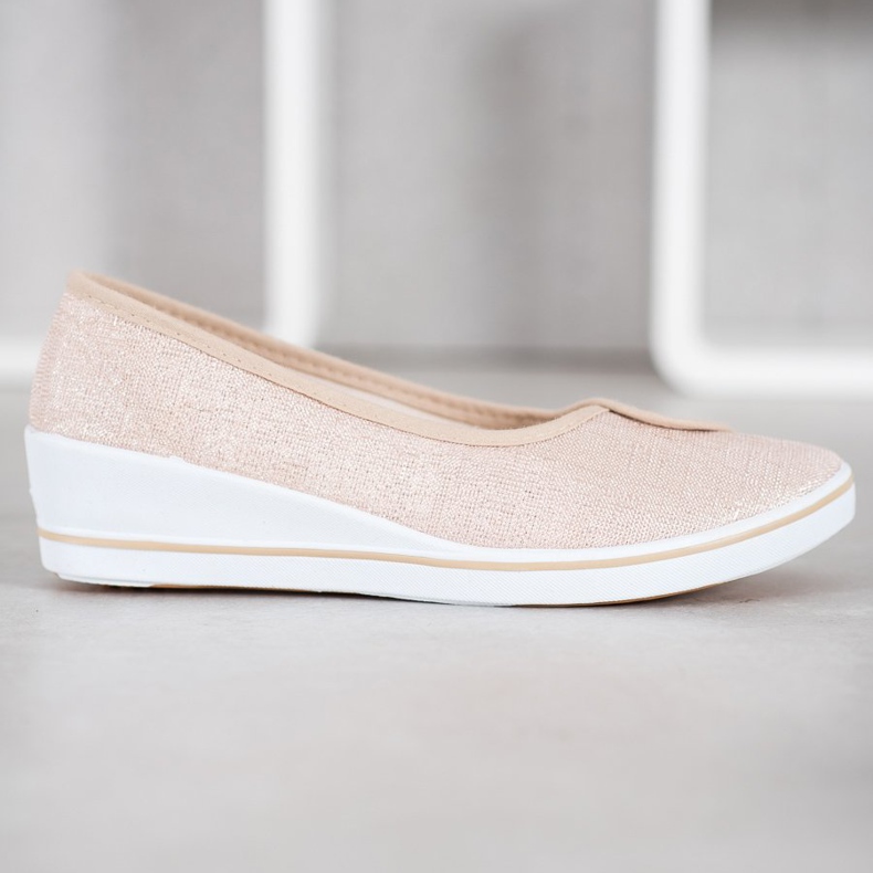 Comer Ballerinor med glitter brun gul 2