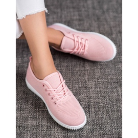SHELOVET Knutna Openwork -sneakers rosa 1