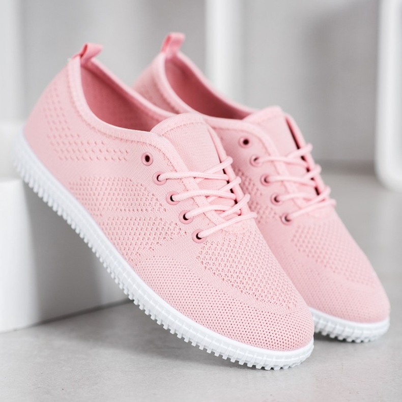 SHELOVET Knutna Openwork -sneakers rosa 2