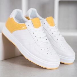 SHELOVET Snygga skor på plattformen vit 1