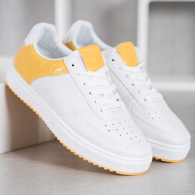 SHELOVET Snygga skor på plattformen vit 1