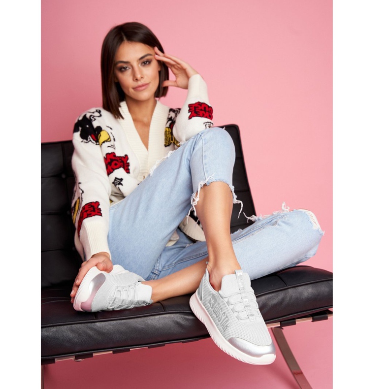 Kvinnors sportskor Big Star White FF274A410 vit grå 1