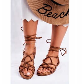 PS1 Sandaler för kvinnor Tied Camel Negros brun 2