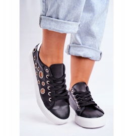 PS1 Damskor med hål och svarta Roxas med kubisk zirkonia grå 2