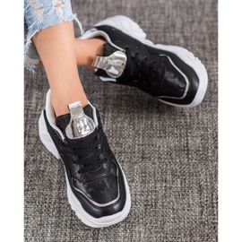 SHELOVET Eco Leather Sneakers svart grå 1