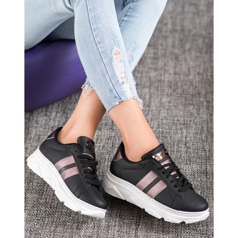 Weide Sneakers på plattformen svart mångfärgad 2