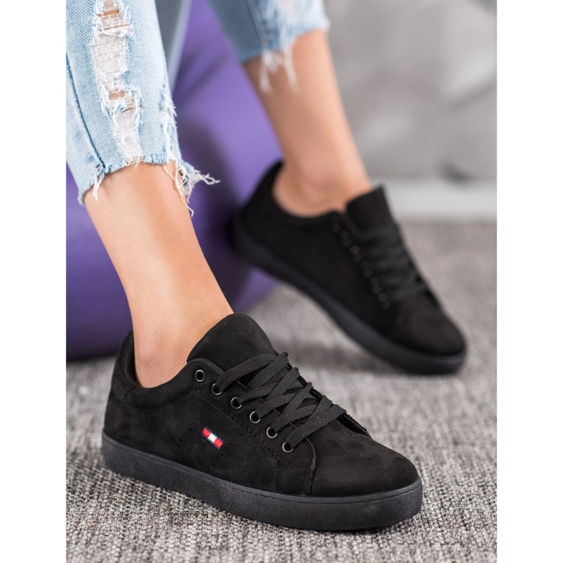 SHELOVET Mocka sportskor svart 1