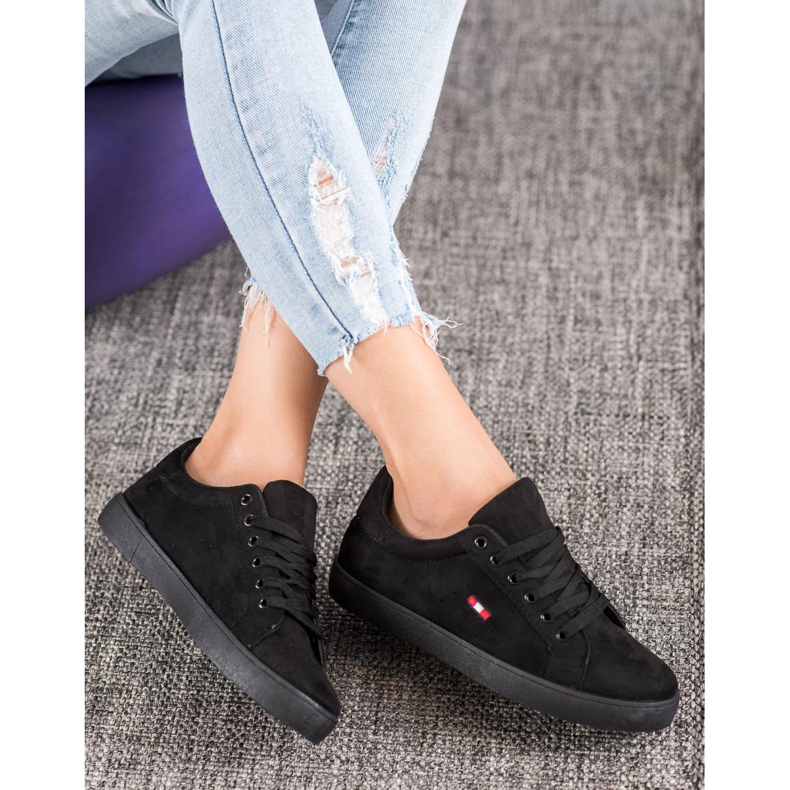 SHELOVET Mocka sportskor svart 2