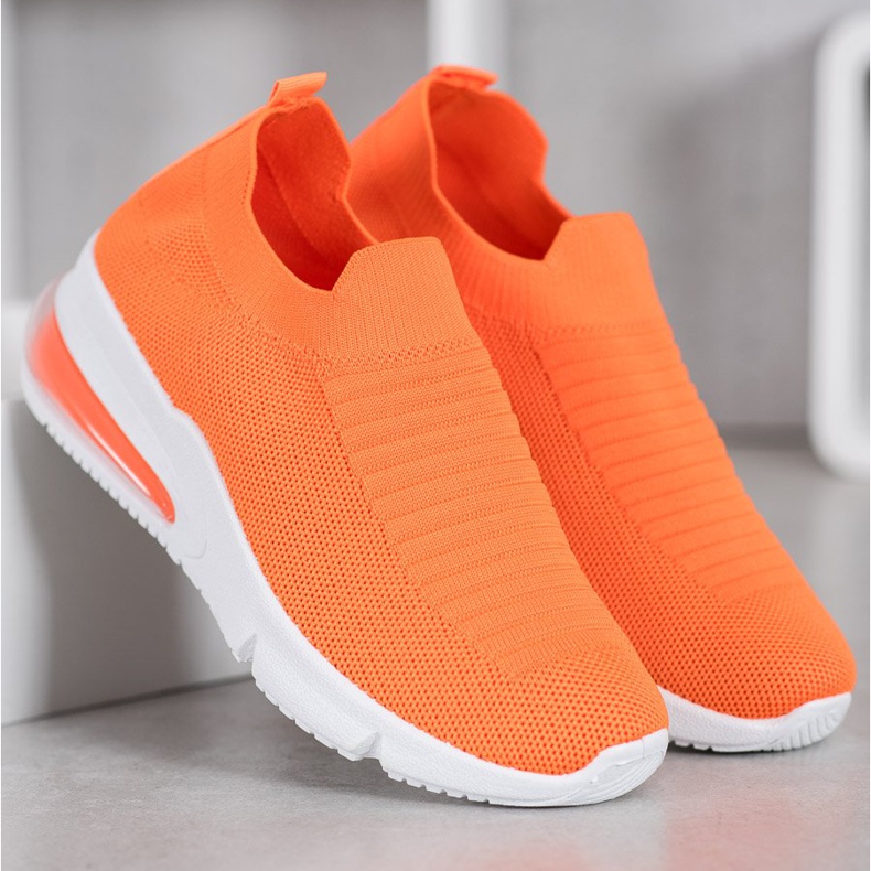 SHELOVET Orange sneakers 1