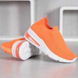 SHELOVET Orange sneakers 2
