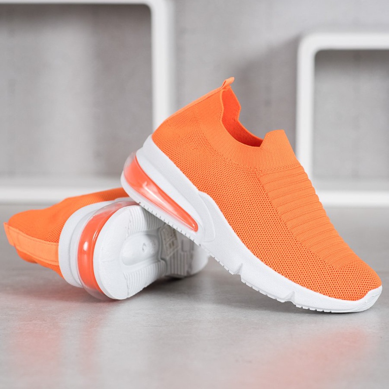 SHELOVET Orange sneakers 2