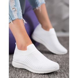 SHELOVET Textil Slip-On skor vit 1