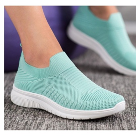 SHELOVET Textil Slip-On skor mångfärgad grön 1