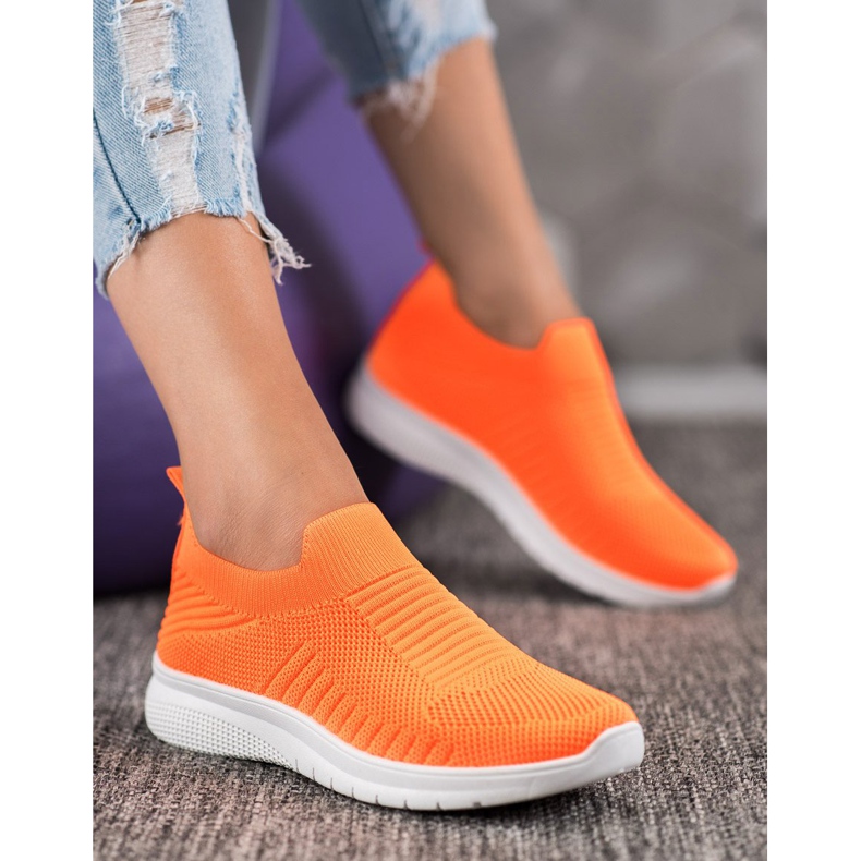 SHELOVET Textil Slip-On skor orange 1