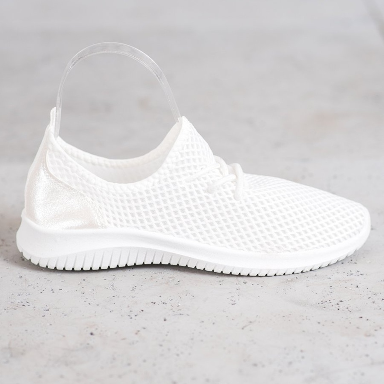 SHELOVET Knutna openwork -sneakers vit 1