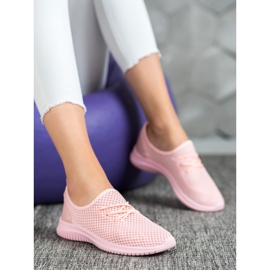SHELOVET Knutna openwork -sneakers rosa 1
