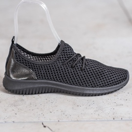 SHELOVET Knutna openwork -sneakers svart 2