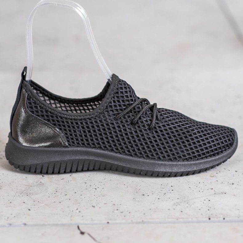 SHELOVET Knutna openwork -sneakers svart 2