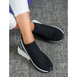 SHELOVET Textil sportskor vit svart 1