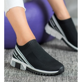 SHELOVET Textil sportskor vit svart 2