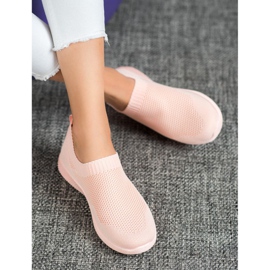 SHELOVET Bekväma Openwork Slipons mångfärgad orange 1