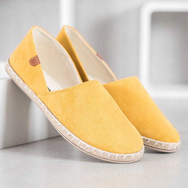 SHELOVET Slip-on Yellow Espadrilles gul 2