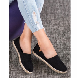 SHELOVET Slip-on Black Espadrilles svart 1