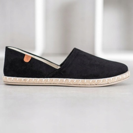 SHELOVET Slip-on Black Espadrilles svart 2