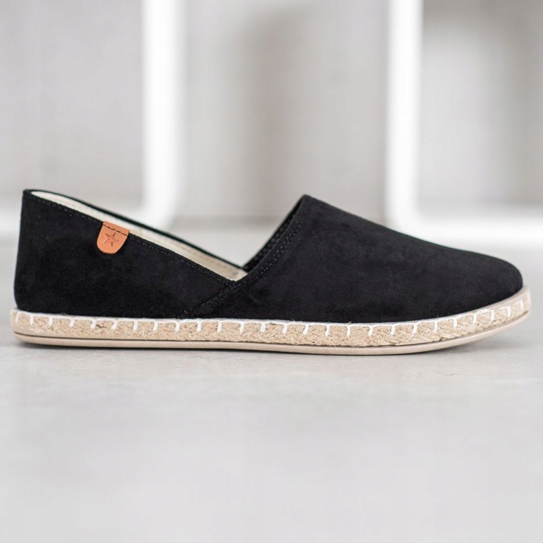 SHELOVET Slip-on Black Espadrilles svart 2