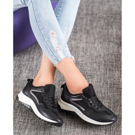 SHELOVET Klassiska svarta sneakers grå 2