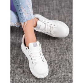 SHELOVET Sneakers med glitterinsatser vit grå 1