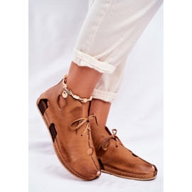 Brogues för kvinnor Maciejka Rude 03426-19 brun 1