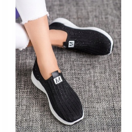 SHELOVET Svarta skor med kristaller 2